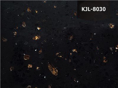 Черна кварцова плоча със златно зърно